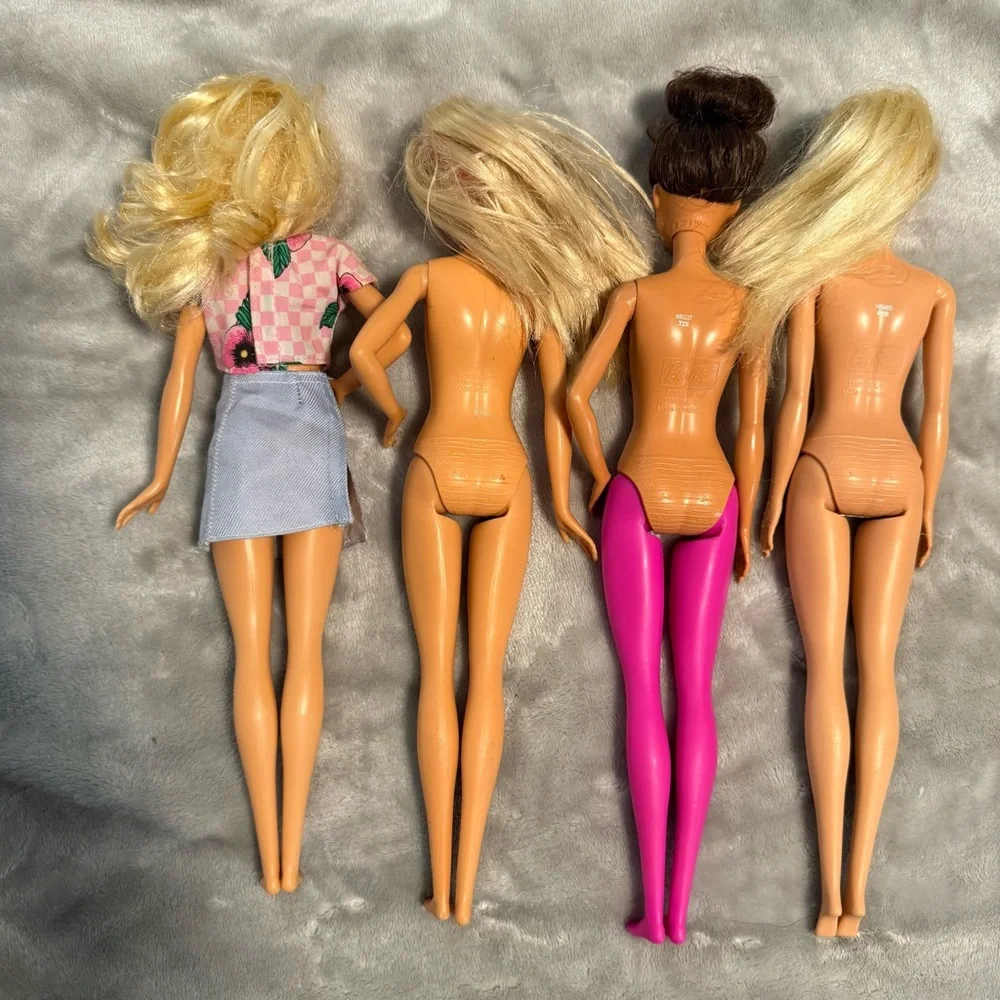 Lot Of 4 Barbie Dolls Vntg 2015 Era Nude & Dressed Fashionista & Playline Mattel